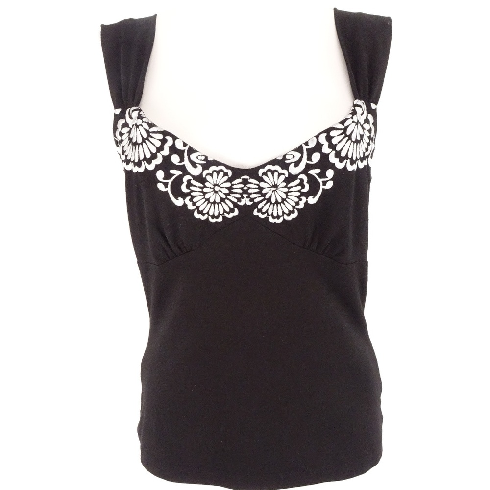 White House Black Market Blouse Black - Medium